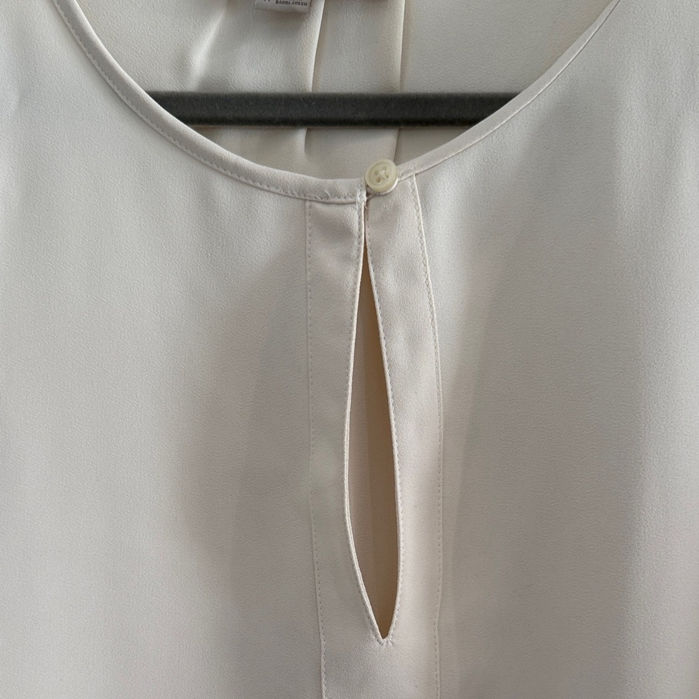 LOFT Ivory Blouse with Keyhole Neckline​ - Picture 5 of 6
